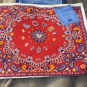 Brighton Red Love Bandana Tote Bag